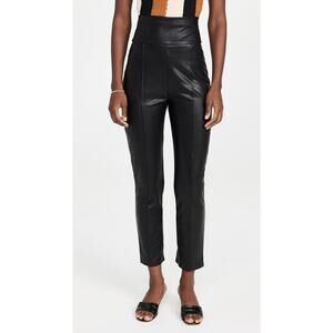NEW Amanda Uprichard Romana Black Faux Leather Pants Women’s Medium